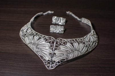 collar de filigrana en plata